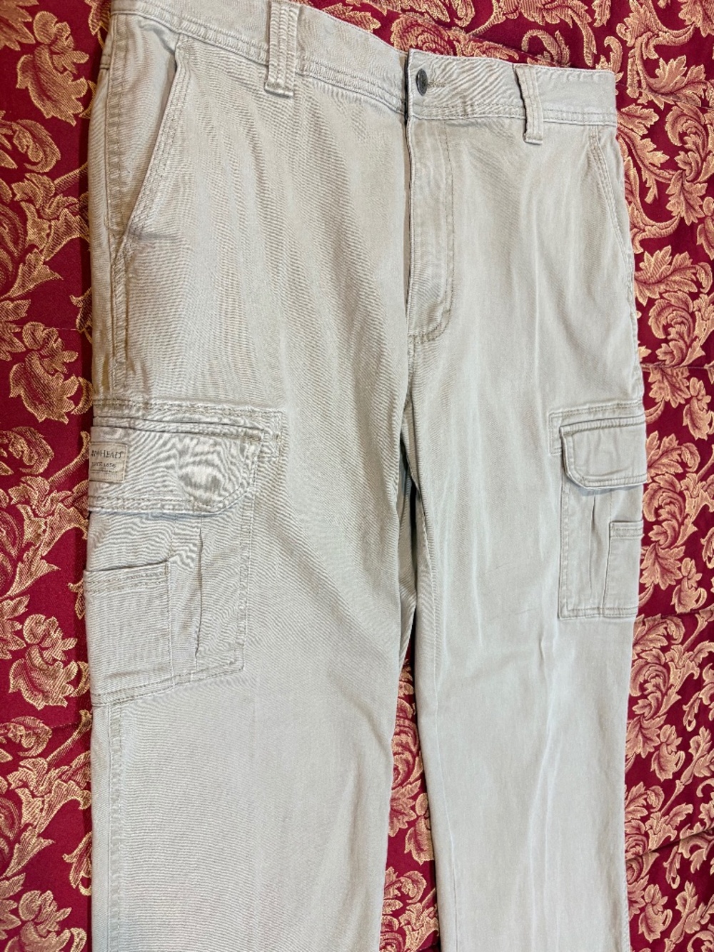 RedHead Mens Khaki Ripstop Cargo Pants Beige Stretch Men's 34 X 32